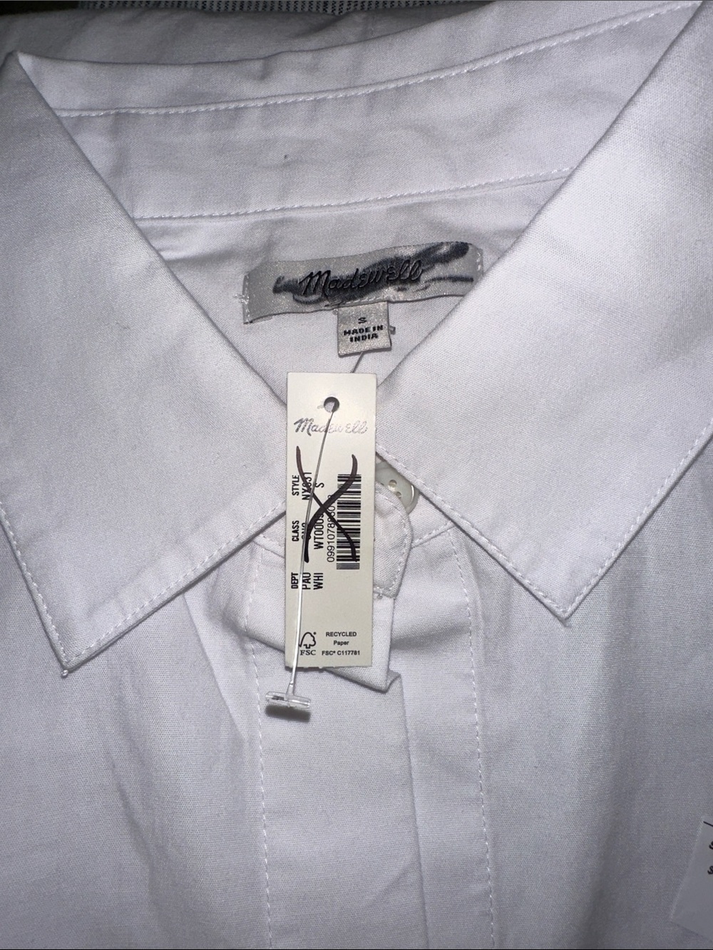 Madewell Relaxed Button-Up Shirt - White - Picture 8 of 8